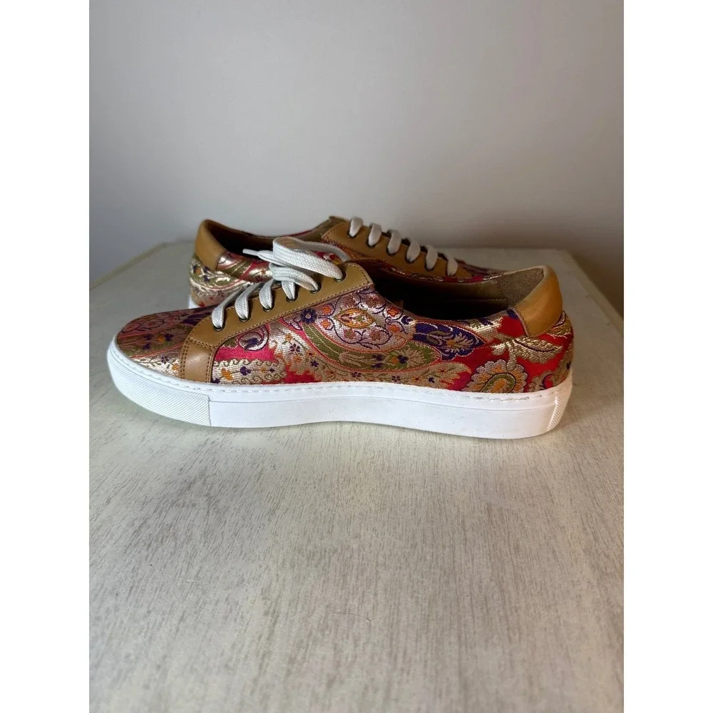 Taft Eden Paisley Jacquard Low Top Sneakers Men Size 42 Handcrafted in Spain New